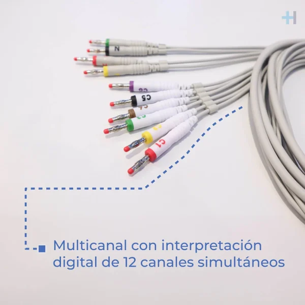 ELECTROCARDIÓGRAFO CON INTERPRETACIÓN  CON PANTALLA MÓVIL Y TOUCH TRISMED.